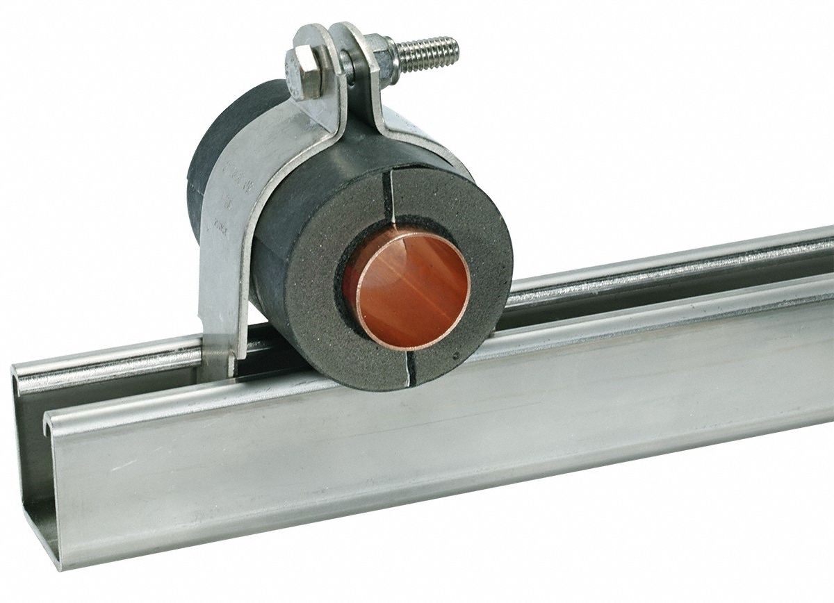 Vibration-Damping Cushioned Pipe Clamps