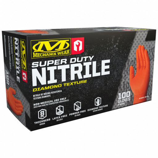 Disposable Gloves Orange 8 L 2XL PK100