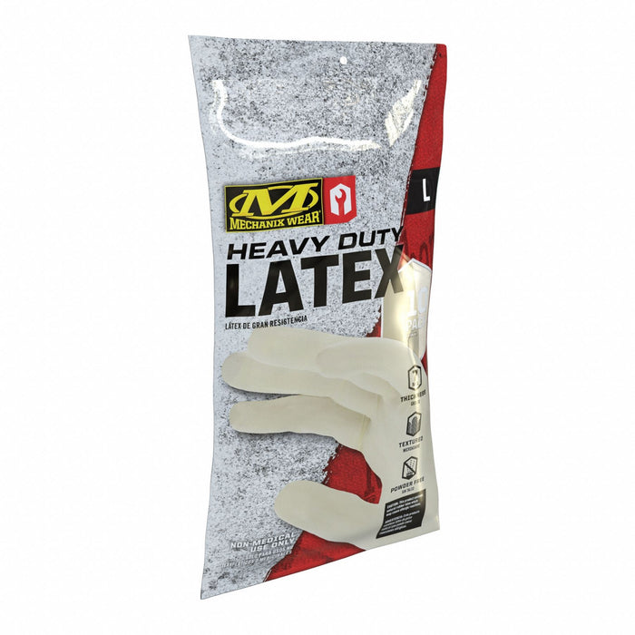HD Latex Gloves White L Size 11 PK10
