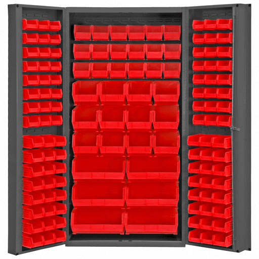 K4890 Bin Cabinet 72 x36 x24 Gray 132RedBns