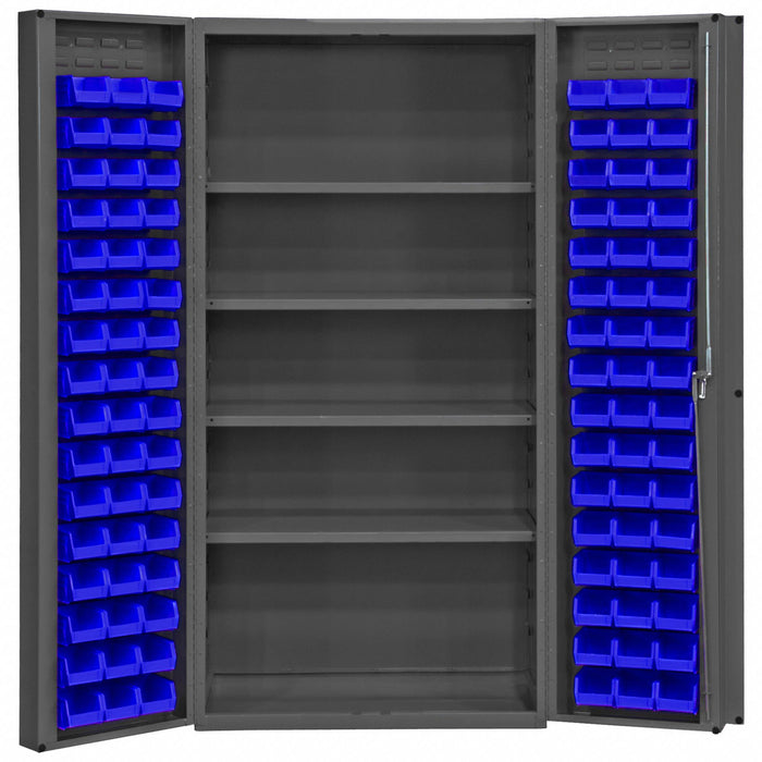 K4910 Bin Cabinet 72 x36 x24 Gray 96BlueBns