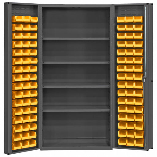 K4910 Bin Cabinet 72 x36 x24 Gray 96YlwBns