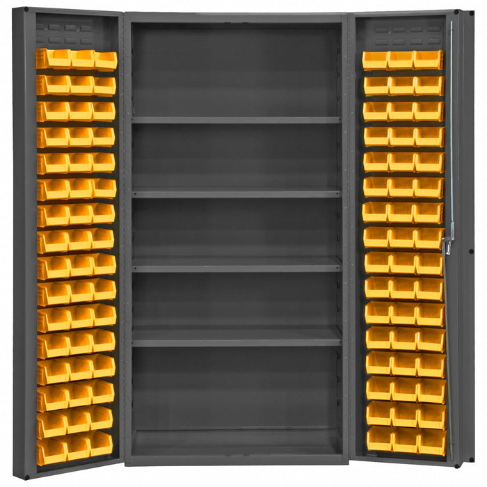 K4910 Bin Cabinet 72 x36 x24 Gray 96YlwBns