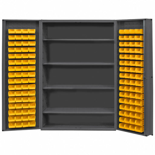 K4913 Bin Cabinet 72 x48 x24 Gray 128YlwBns