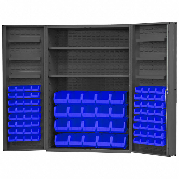 K4912 Bin Cabinet 72 x48 x24 Gray 84BlueBns