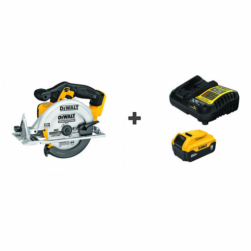 DEWALT 20V 6-1/2 Circ BONUS BATTERY