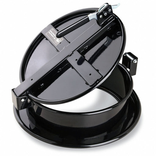 Drum Lid Black Steel 19.5 in L