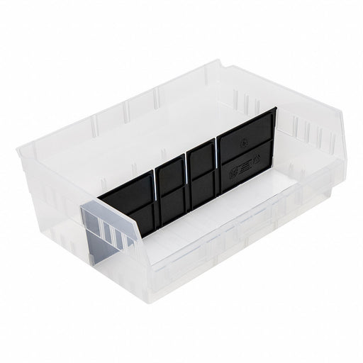LongBinDividers 10inL Plastic Black PK24