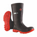 Rubber Boot 13D Knee Black Red PR