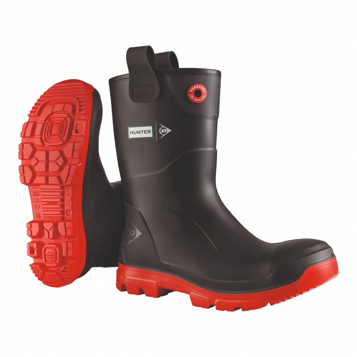 RubberBoot 3D Mid-Calf Black Red PR