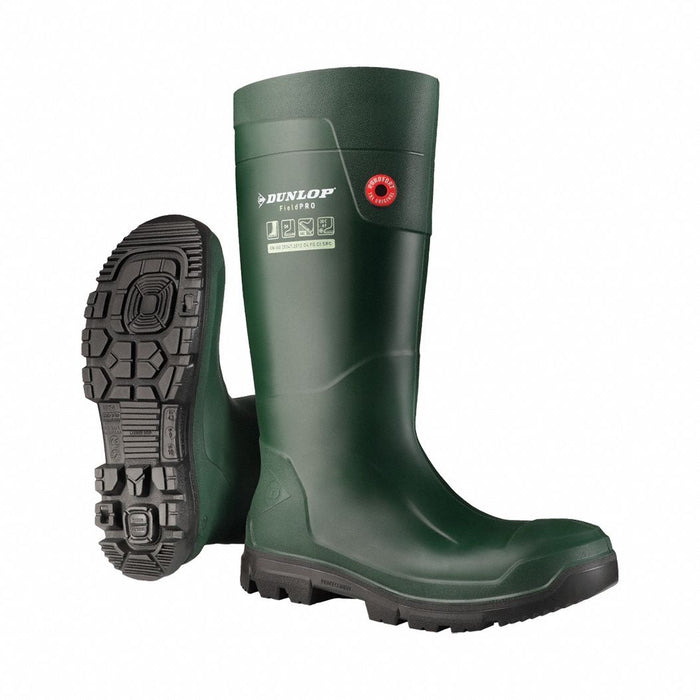Rubber Boot 4D Knee Black Green PR