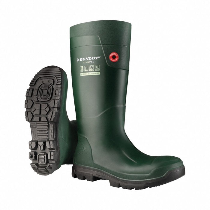 Rubber Boot 7D Knee Black Green PR