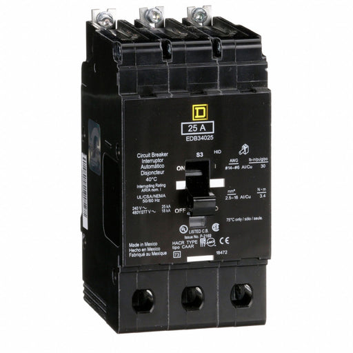 Circuit Breaker 25A Bolt On 277/480V 3P