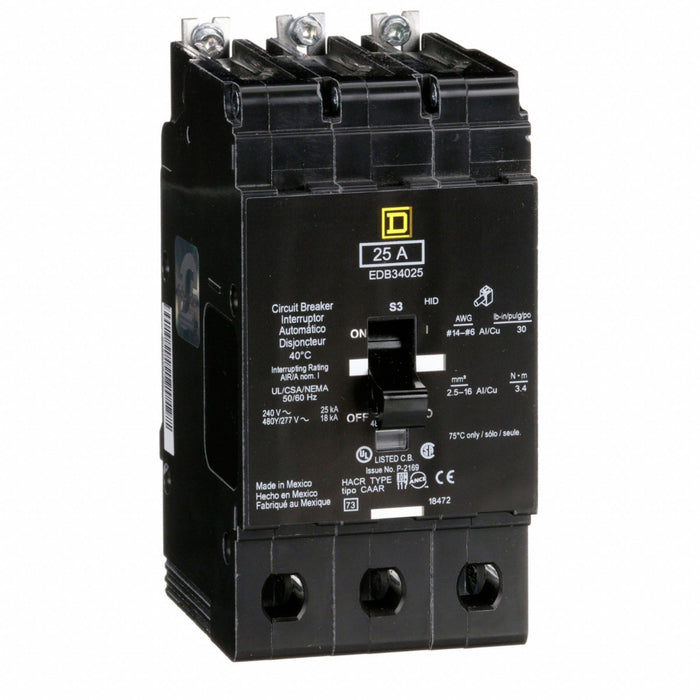 Circuit Breaker 25A Bolt On 277/480V 3P