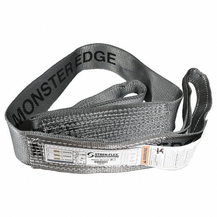 Web Sling Flat Eye 10 ft L 9 600 lb Cap.