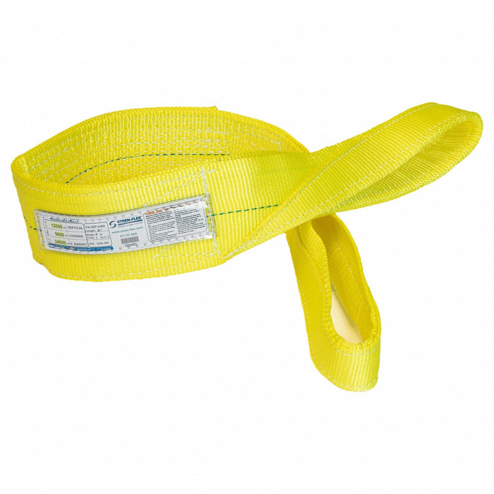 Web Sling Flat Eye 8 ft L 17800 lb Cap.