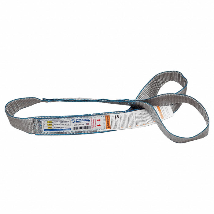 Web Sling Flat Eye 4 ft L 3 200 lb Cap.