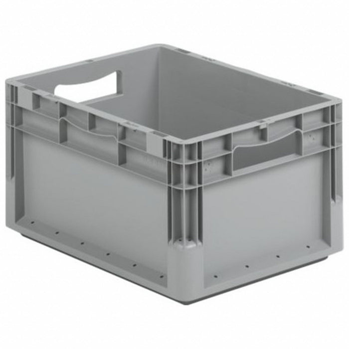 Straight Wall Container Gray Solid HDPE