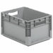 Straight Wall Container Gray Solid HDPE