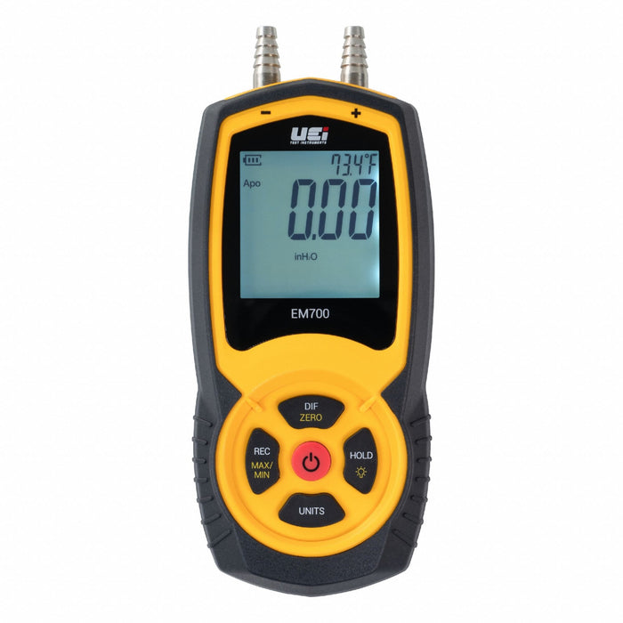 Manometer 3/16 in NPT Backlit LCD