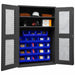Bin Cabinet 72 x48 x18 Gray 24BlueBns