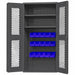 K4948 Bin Cabinet 72 x36 x18 Gray 15BlueBns