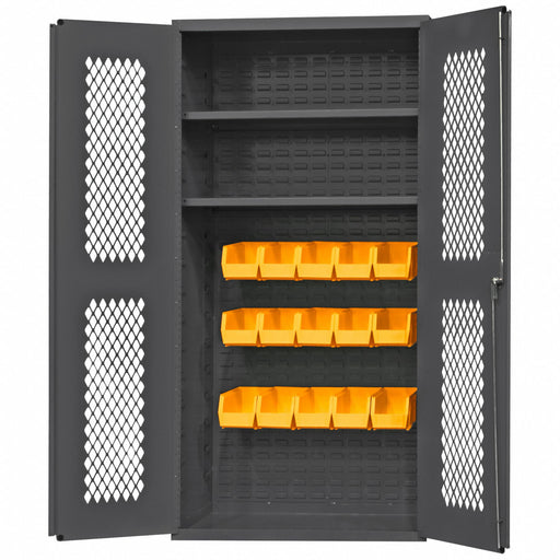 K4948 Bin Cabinet 72 x36 x18 Gray 15YlwBns