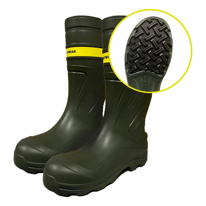 Rubber Boot 11M Knee Green PR