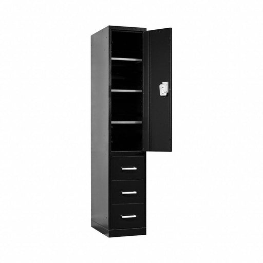 Wrdrb Lockr Solid 1 Wd 1 Tier Red/Black