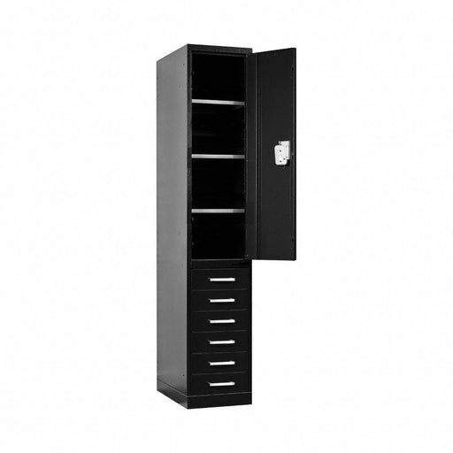 Wrdrb Lockr Solid 1 Wd 1 Tier Red/Black