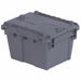 H4627 AttachedLidTote 11.75inL 9.75inW Gray