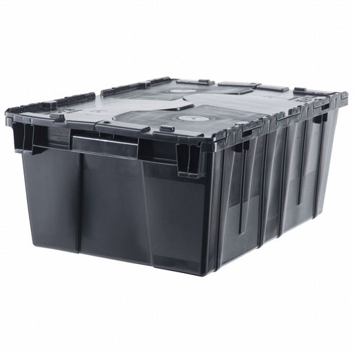 AttachedLidTote 21.875inL 15.25inW Black