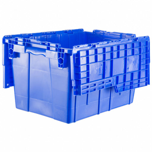 E3369 AttachedLidTote 21.75inL 15.25inW Blue