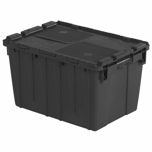 AttachedLidTote 21.75inL 15.25inW Black
