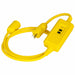 GFCI Yellow 1-1/2 ft 1 Outlet 14 AWG