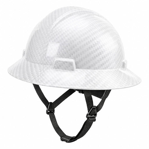 HARD HAT FULL BRIM NON VENTED WHITE CARB