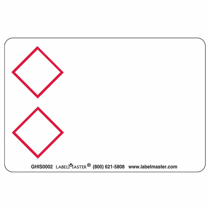 GHS Label 2 in H 3 in W Film PK500