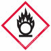 GHS Flame Over Circle Label 4 H 4 W PK50