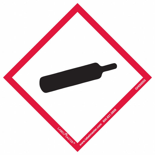 GHS Label 4 in H 4 in W Paper PK50