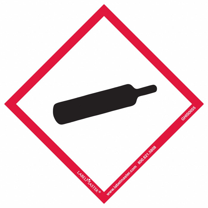 GHS Label 4 in H 4 in W Paper PK50
