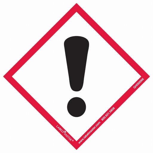 GHS Label 4 in H 4 in W Paper PK100