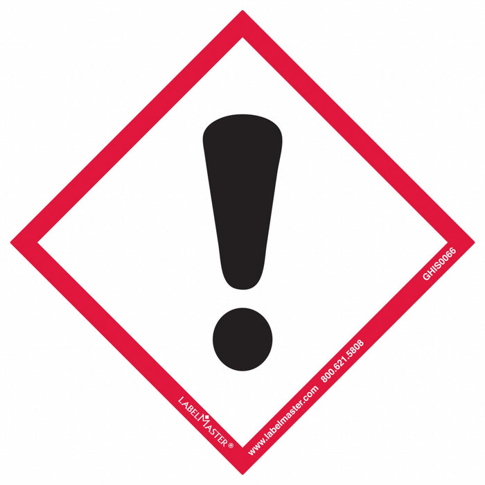 GHS Label 4 in H 4 in W Paper PK100