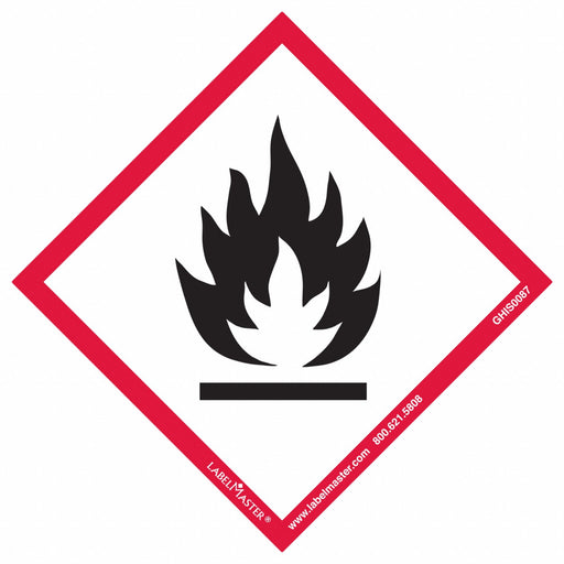 GHS Label 4 in H 4 in W Vinyl PK50