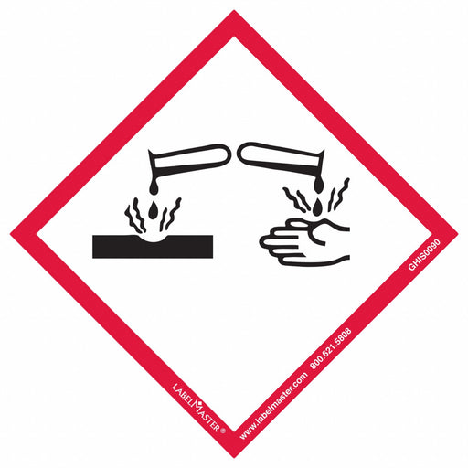 GHS Label 4 in H 4 in W Film PK50