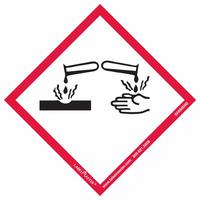 GHS Label 4 in H 4 in W Film PK50