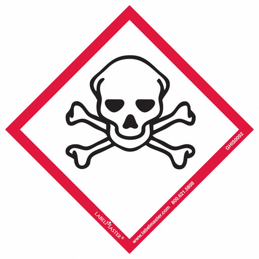 GHS Label 4 in H 4 in W Film PK50