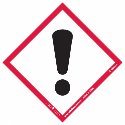 GHS Exclamation Mark Label 4 H 4 W PK50