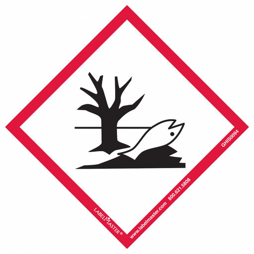 GHS Label 4 in H 4 in W Film PK50