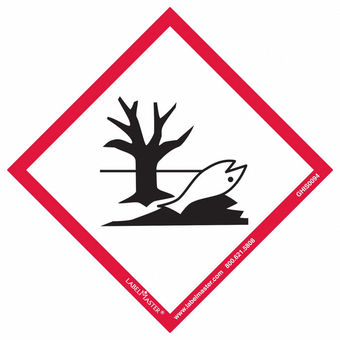 GHS Label 4 in H 4 in W Film PK50