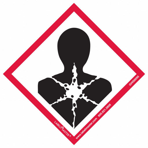 GHS Label 4 in H 4 in W Vinyl PK50